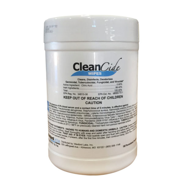 CleanCide Wipes 160 ct